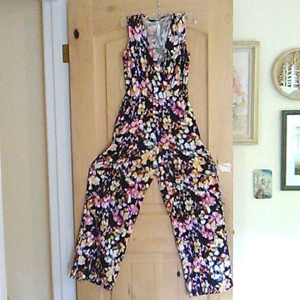 NY Collection  Belted Jumpsuit